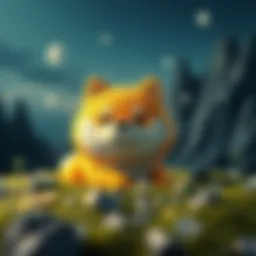 Conceptual illustration of Baby Doge Coin in a digital landscape
