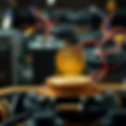 Conceptual illustration of Bitcoin mining dynamics
