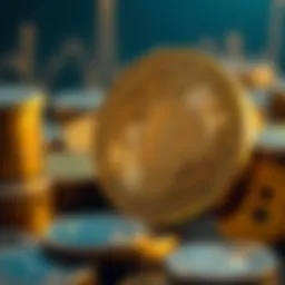 Conceptual representation of cryptocurrency basics