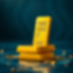Depiction of fake gold bars highlighting their deceptive nature