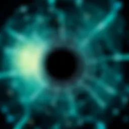 Visualization of a theoretical wormhole connecting two points in spacetime.